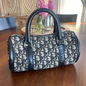 Vintage Christian Dior monogram barrel bag